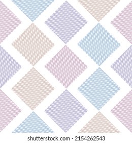 Traditional Boho Ikat Ornament of Doodle Rhombuses. Summer Resort Print. Micro Geometric Texture