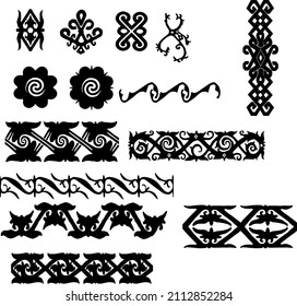 Traditional Borneo Motif Pattern Design