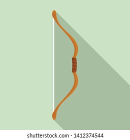 Traditional bow icon. Flat illustration of traditional bow vector icon for web design
