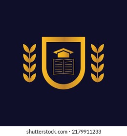 traditional branding badge for school, academy, institute for campus, suitable for educational field