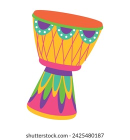 Traditional brazilian drum Percussion instrument Vector illustration