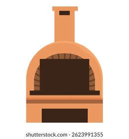Tradicional forno de tijolo queimando madeira, perfeito para assar pizza, pão e outros pratos