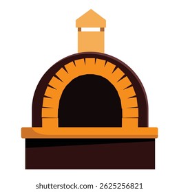 Forno de tijolo tradicional que queima madeira para assar pizza e pão, criando comida deliciosa