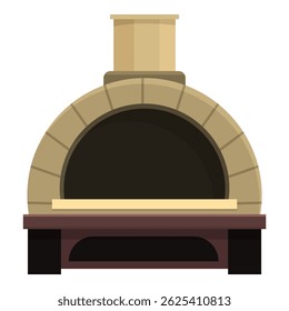 Forno de tijolo tradicional com uma chaminé para assar comida deliciosa