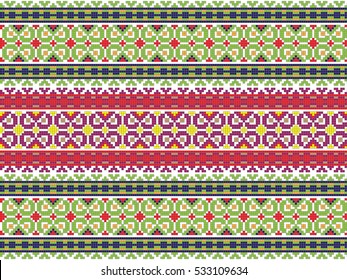 Ethnic Fabric Pattern Stock Vector (Royalty Free) 210218977