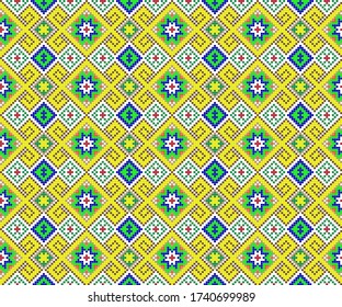 Traditional Bukovina folk art knitted embroidery pattern.