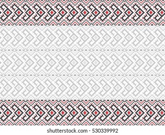 Traditional Bukovina folk art knitted embroidery pattern.