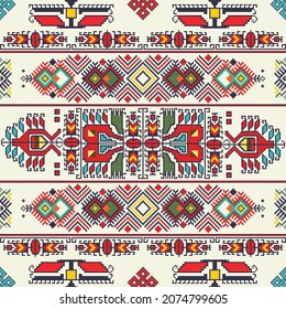 Traditional Bulgarian embroidery vector pattern