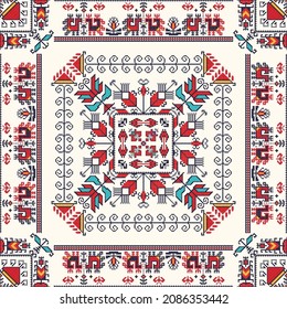 Traditional Bulgarian embroidery vector pattern