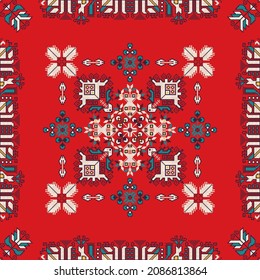 Traditional Bulgarian embroidery vector pattern