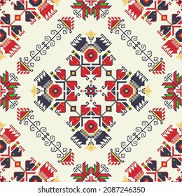 Traditional Bulgarian embroidery vector pattern