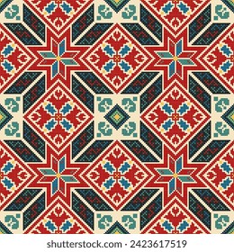 Traditional Bulgarian embroidery vector pattern