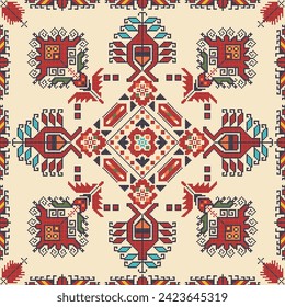 Traditional Bulgarian embroidery vector pattern