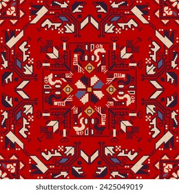 Traditional Bulgarian embroidery vector pattern