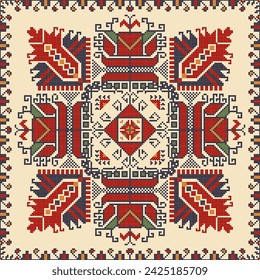 Traditional Bulgarian embroidery vector pattern