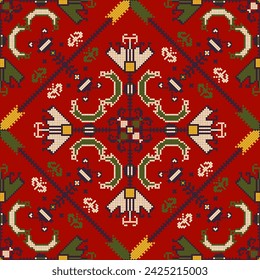 Traditional Bulgarian embroidery vector pattern