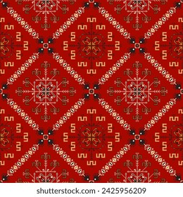Traditional Bulgarian embroidery vector pattern