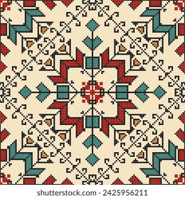 Traditional Bulgarian embroidery vector pattern