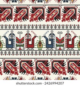 Traditional Bulgarian embroidery vector pattern