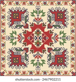 Traditional Bulgarian embroidery vector pattern