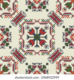 Traditional Bulgarian embroidery vector pattern