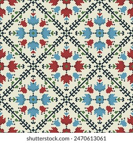 Traditional Bulgarian embroidery vector pattern