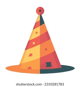 traditional carnival hat accessory icon isolated
