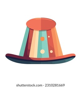 traditional carnival tophat accessory icon isolated