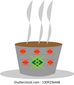 traditional celebration cup . Vector handle draw .