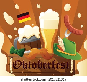 traditional celebration of oktoberfest card