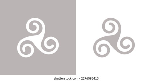 Traditional Celtic infinity knot. National ornament line art. Vector illustration on white background