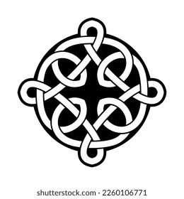 Traditional celtic knots used for decoration or tattoos. Endless basket weave knots. Traditional element of Scandinavian or Irish ancient ornament. Celtic Tattoo design. Isolated vector element