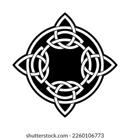 Traditional celtic knots used for decoration or tattoos. Endless basket weave knots. Traditional element of Scandinavian or Irish ancient ornament. Celtic Tattoo design. Isolated vector element