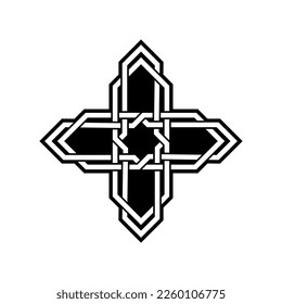 Traditional celtic knots used for decoration or tattoos. Endless basket weave knots. Traditional element of Scandinavian or Irish ancient ornament. Celtic Tattoo design. Isolated vector element