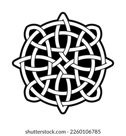 Traditional celtic knots used for decoration or tattoos. Endless basket weave knots. Traditional element of Scandinavian or Irish ancient ornament. Celtic Tattoo design. Isolated vector element