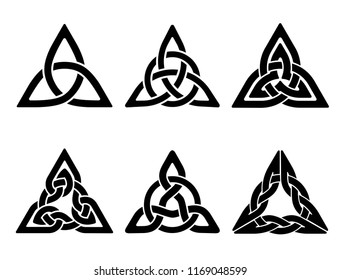 Traditional Celtic Knotwork Triangles