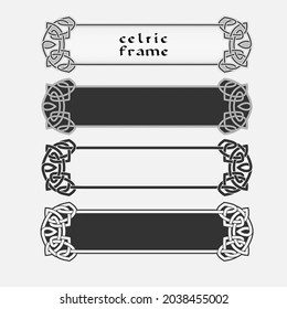 traditional celtic ornament frame in vector