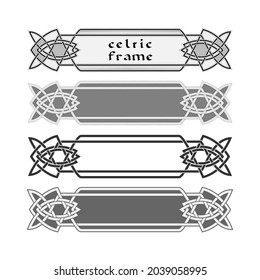traditional celtic ornament frame in vector