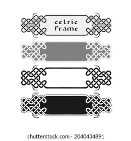 traditional celtic ornament frame in vector