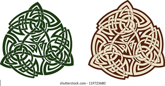 Traditional Celtic triskell. Tattoo pattern. Scalable Vector illustration.