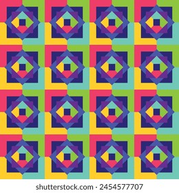 Traditional ceramic tiles pattern. Geometric pattern background. Trendy Bauhaus pattern backgrounds.