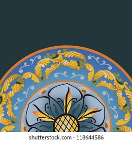 Traditional ceramics Ferrara, vector illustration, element for design, cover, card