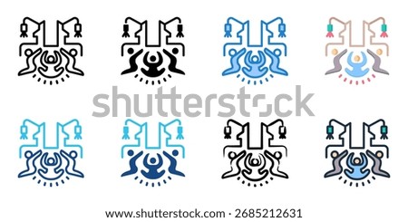 Traditional ceremonies icon set multiple style collection 
