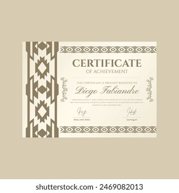 Traditional Certificate Achievement Design Template.