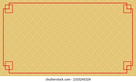 Traditional Chinese background design template for landing page, cover and place text.