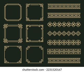 traditional chinese border design, chinese frame