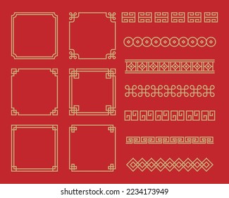 traditional chinese border design, chinese frame