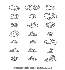 traditional Chinese cloud vector illustration element