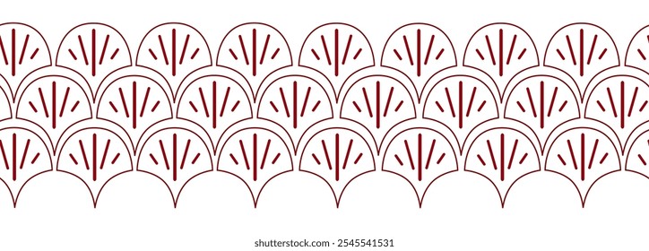 Traditional Chinese decorative element horizont seamless border pattern. Chinese symbol for Chinese new year or other festival. vector illustration