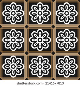 Traditional chinese design with floral seamless pattern 